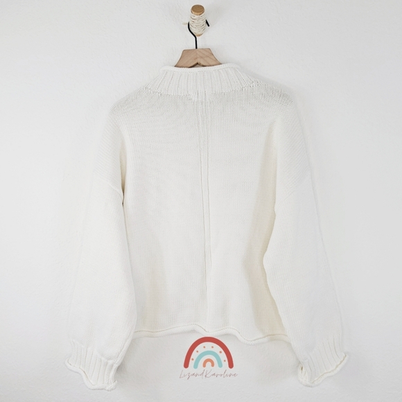 New! J. Crew 2025 Rollneck Sweater Ivory M - Picture 5 of 16